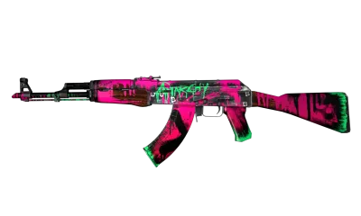AK-47 | Neon Revolution (Well-Worn) item image