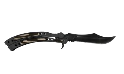 ★ Butterfly Knife | Black Laminate (Well-Worn) item image