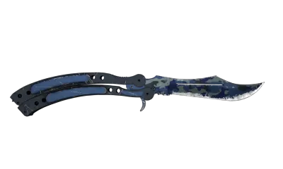 ★ Butterfly Knife | Bright Water (Well-Worn) item image