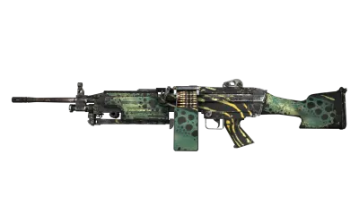 M249 | Emerald Poison Dart (Well-Worn) item image