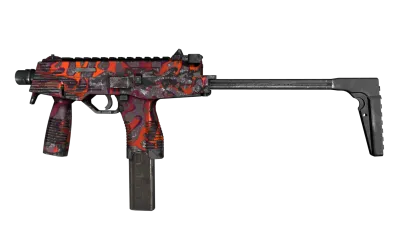 MP9 | Ruby Poison Dart (Well-Worn) item image