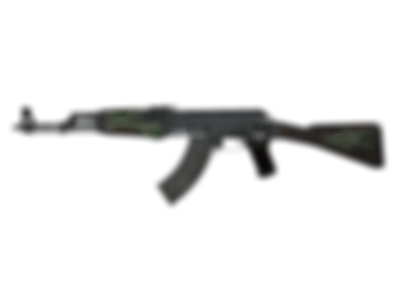 AK-47 | Emerald Pinstripe (Well-Worn) float preview 0 %