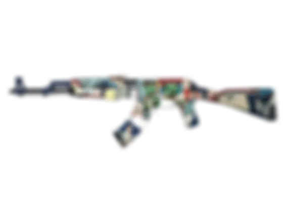 AK-47 | Leet Museo (Well-Worn) float preview 0 %