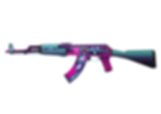 AK-47 | Neon Rider (Well-Worn) float preview 0 %
