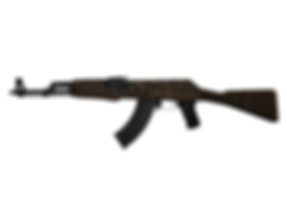 AK-47 | Uncharted (Well-Worn) float preview 0 %
