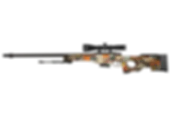 AWP | PAW (Well-Worn) float preview 0 %