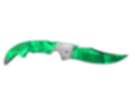 ★ Falchion Knife | Gamma Doppler (Factory New) - Emerald float preview 0 %