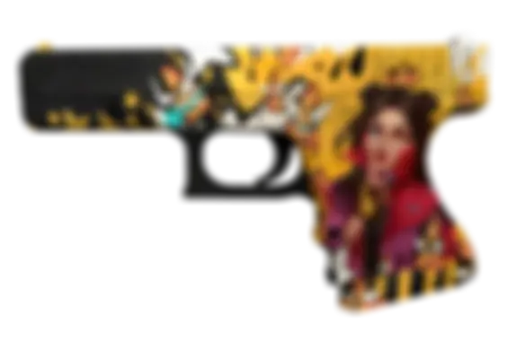 StatTrak™ Glock-18 | Bullet Queen (Well-Worn) float preview 0 %