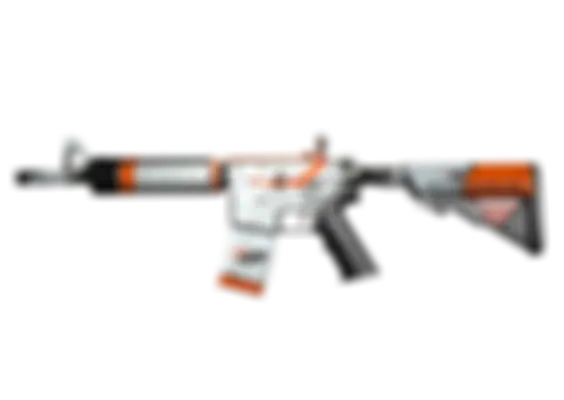 M4A4 | Asiimov (Well-Worn) float preview 18 %