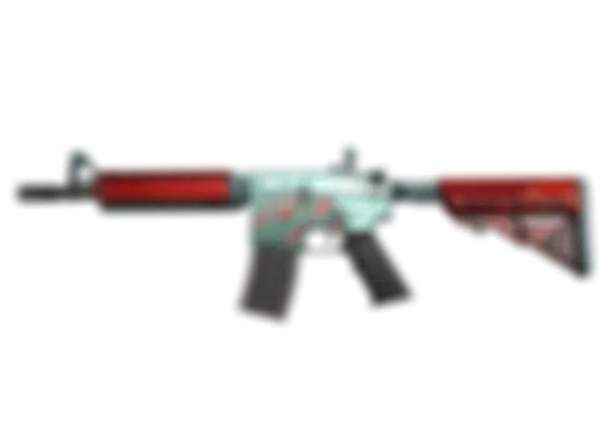 M4A4 | Bullet Rain (Well-Worn) float preview 2 %