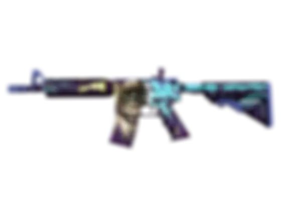 M4A4 | Desolate Space (Well-Worn) float preview 0 %