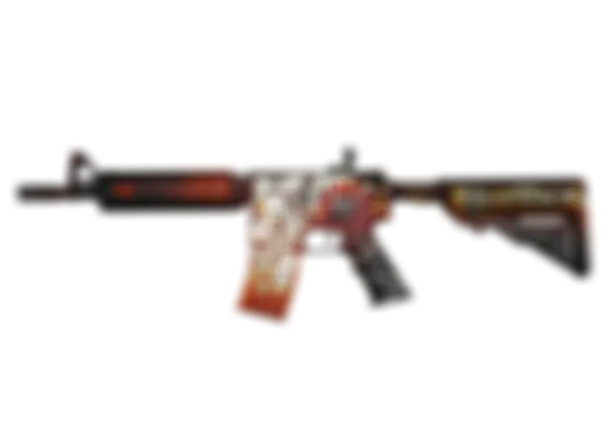 M4A4 | Hellfire (Well-Worn) float preview 0 %