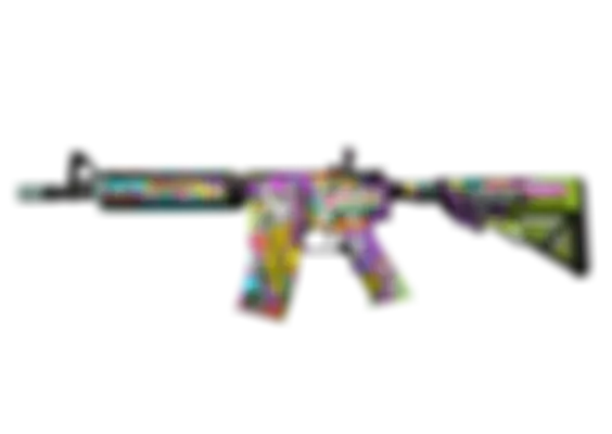 M4A4 | In Living Color (Well-Worn) float preview 0 %