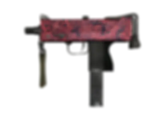MAC-10 | Red Filigree (Well-Worn) float preview 0 %