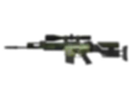 SCAR-20 | Green Marine (Well-Worn) float preview 0 %