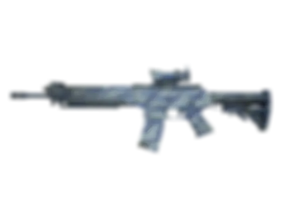SG 553 | Wave Spray (Well-Worn) float preview 6 %