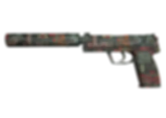 USP-S | Ancient Visions (Well-Worn) float preview 0 %
