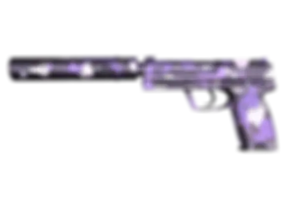 USP-S | Purple DDPAT (Well-Worn) float preview 0 %
