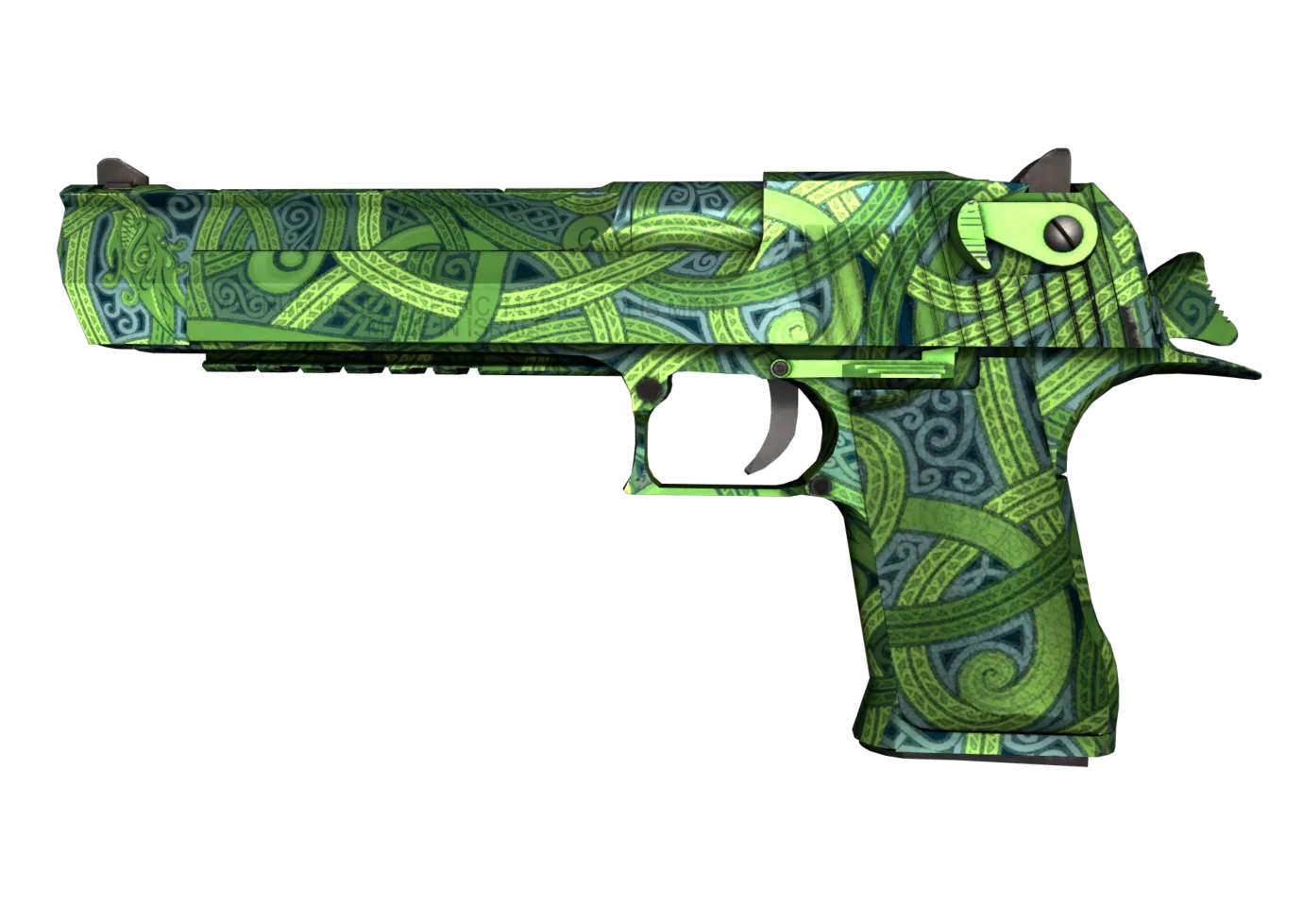 Desert Eagle Emerald Jörmungandr Serpent Head Pattern